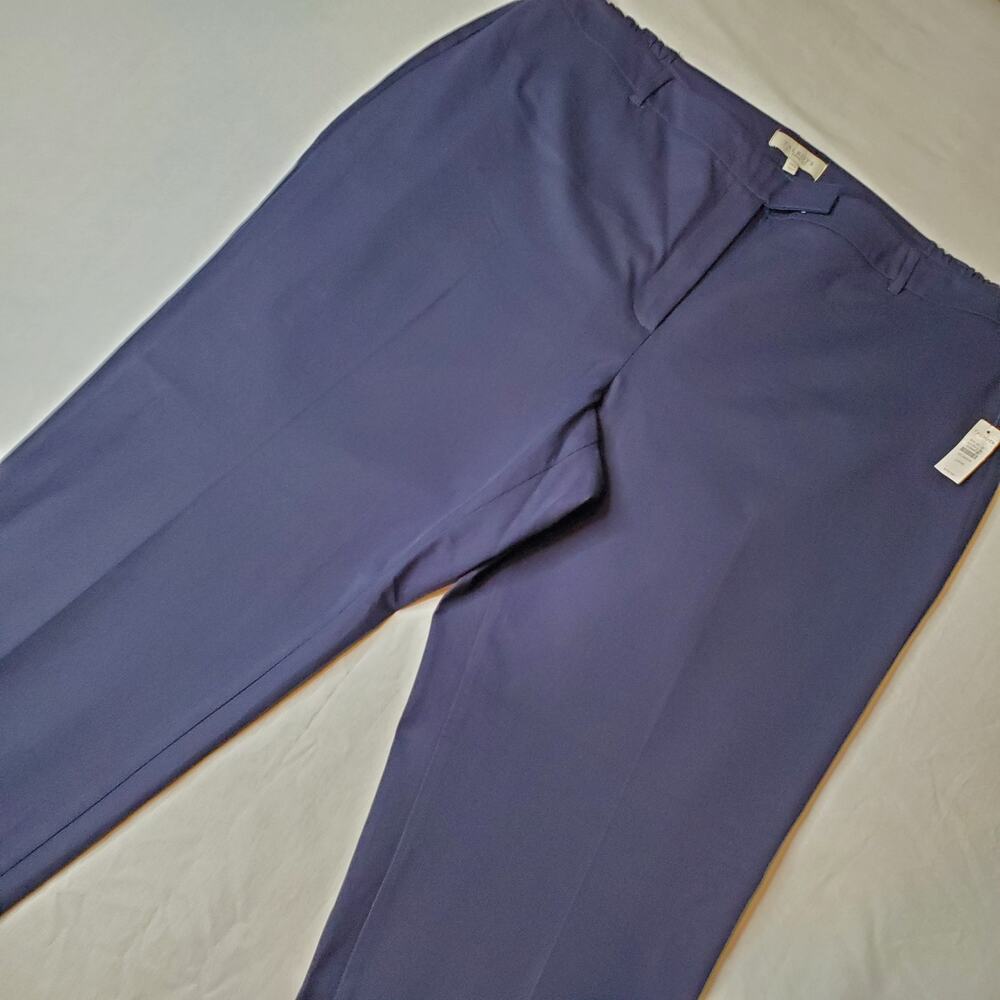 Talbots Women's Size 24W NWT High Waist Straight Leg Pants Blue
